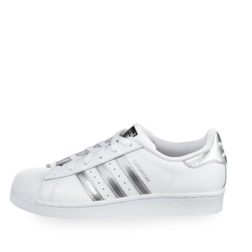 Adidas Silver Superstars Women Size 10 - Picture 3 of 8